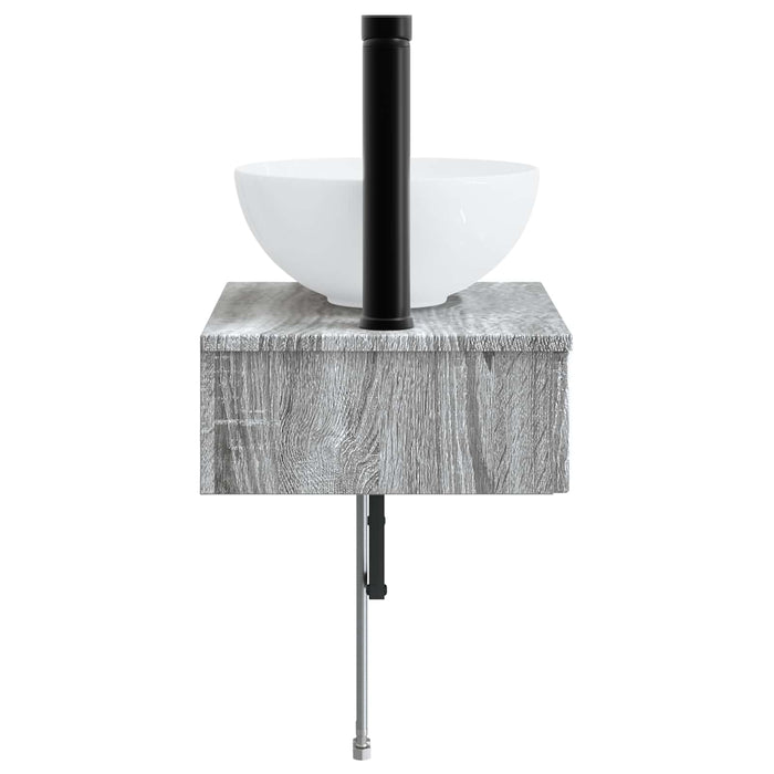 Basin de spălare montat pe perete Sonoma gri 40 x 35 x 39 cm - WALTI WALTI