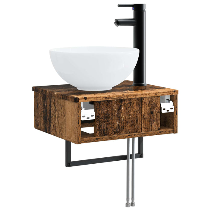 Basin de spălare montat pe perete Lemn vechi 40 x 35 x 39 cm - WALTI WALTI