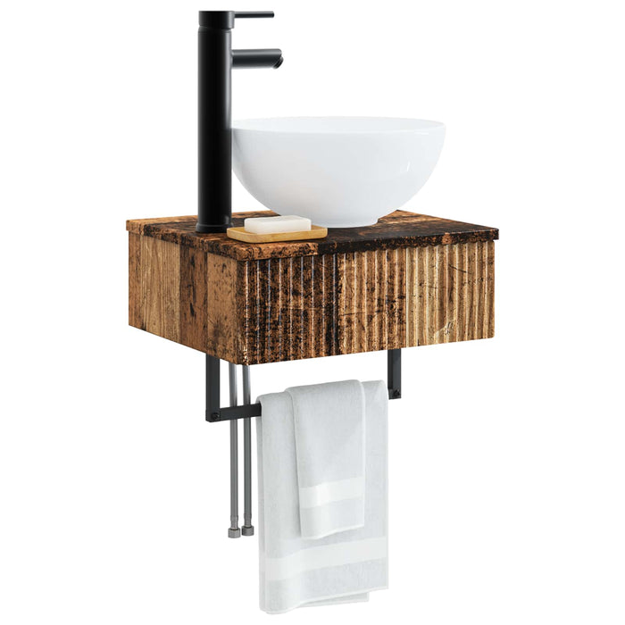 Basin de spălare montat pe perete Lemn vechi 40 x 35 x 39 cm - WALTI WALTI