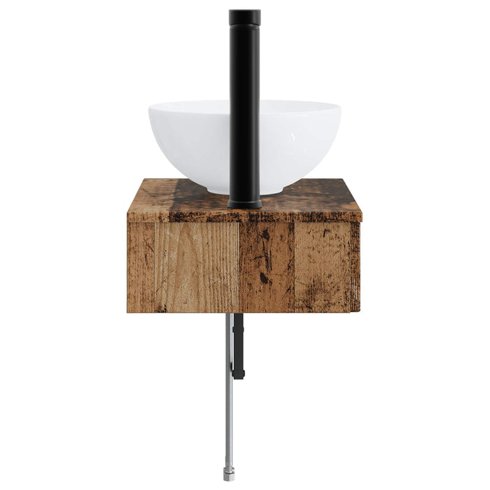 Basin de spălare montat pe perete Lemn vechi 40 x 35 x 39 cm - WALTI WALTI