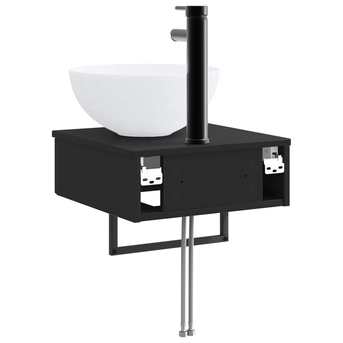Basin de spălare montat pe perete Negru 40 x 41 x 40,5 cm - WALTI WALTI
