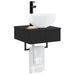 Basin de spălare montat pe perete Negru 40 x 41 x 40,5 cm - WALTI WALTI