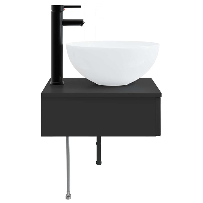 Basin de spălare montat pe perete Negru 40 x 41 x 40,5 cm - WALTI WALTI