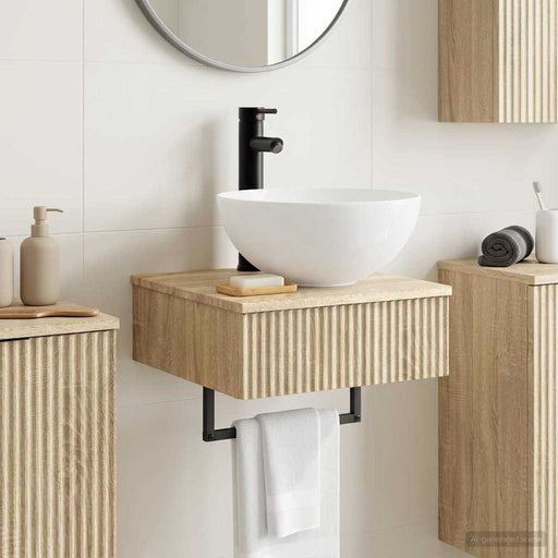 Basin de spălare montat pe perete Stejar Sonoma - WALTI WALTI