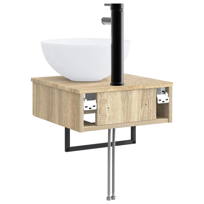 Basin de spălare montat pe perete Stejar Sonoma - WALTI WALTI