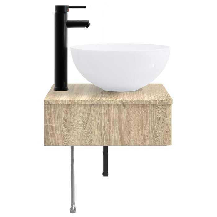 Basin de spălare montat pe perete Stejar Sonoma - WALTI WALTI
