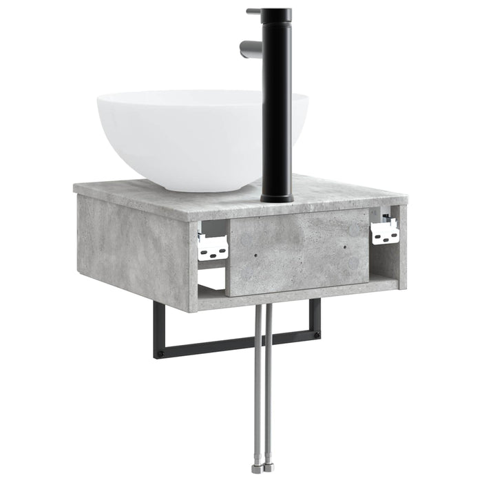 Basin de spălare montat pe perete Gri Beton 40 x 41 x 40,5 cm - WALTI WALTI