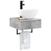 Basin de spălare montat pe perete Gri Beton 40 x 41 x 40,5 cm - WALTI WALTI