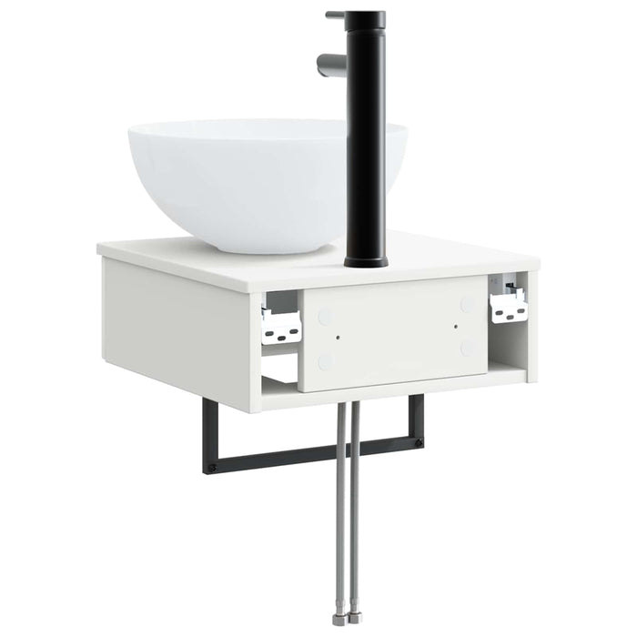 Basin de spălare montat pe perete Alb foarte lucios - WALTI WALTI