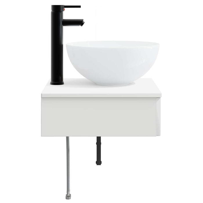 Basin de spălare montat pe perete Alb foarte lucios - WALTI WALTI