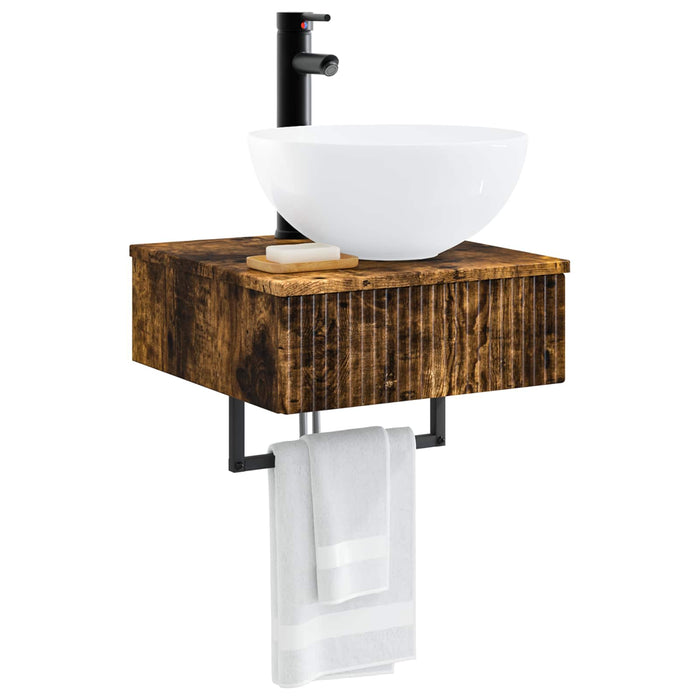 Basin de spălare montat pe perete Stejar fumuriu - WALTI WALTI