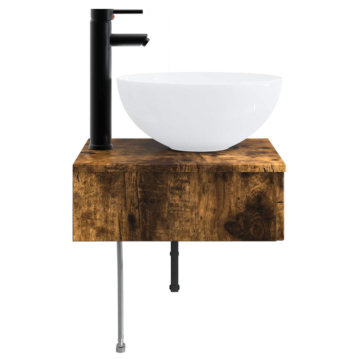 Basin de spălare montat pe perete Stejar fumuriu - WALTI WALTI