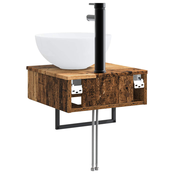 Basin de spălare montat pe perete Lemn vechi 40 x 41 x 40,5 cm - WALTI WALTI