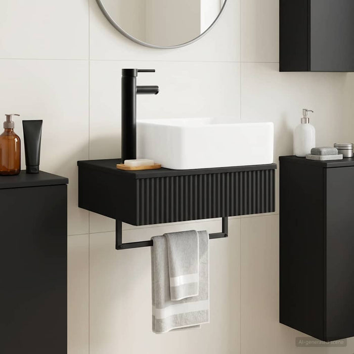 Basin de spălare montat pe perete Negru 50 x 41 x 39 cm - WALTI WALTI