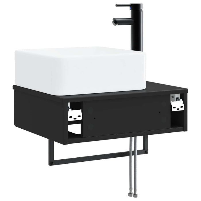 Basin de spălare montat pe perete Negru 50 x 41 x 39 cm - WALTI WALTI