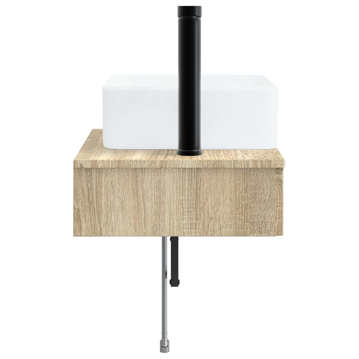 Basin de spălare montat pe perete Stejar Sonoma 50 x 41 x 39 cm - WALTI WALTI