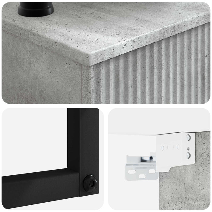 Basin de spălare montat pe perete Gri Beton 50 x 41 x 39 cm - WALTI WALTI