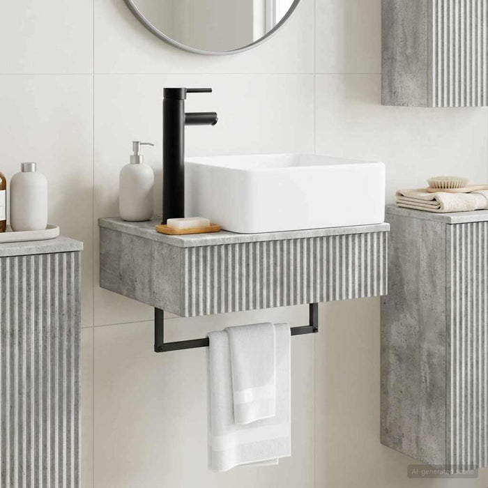 Basin de spălare montat pe perete Gri Beton 50 x 41 x 39 cm - WALTI WALTI