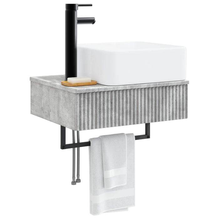 Basin de spălare montat pe perete Gri Beton 50 x 41 x 39 cm - WALTI WALTI