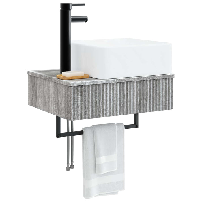 Basin de spălare montat pe perete Sonoma gri 50 x 41 x 39 cm - WALTI WALTI