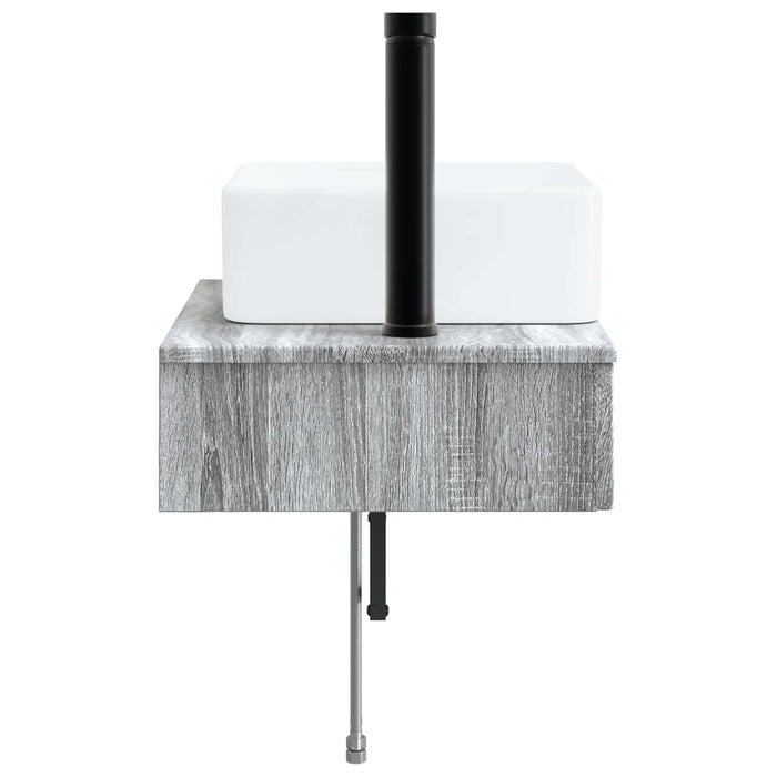 Basin de spălare montat pe perete Sonoma gri 50 x 41 x 39 cm - WALTI WALTI