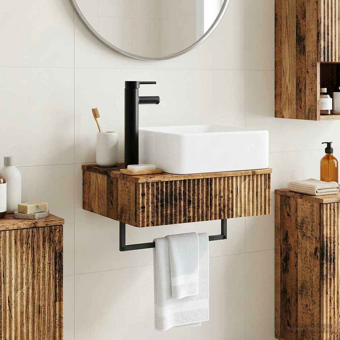 Basin de spălare montat pe perete Lemn vechi 50 x 41 x 39 cm - WALTI WALTI