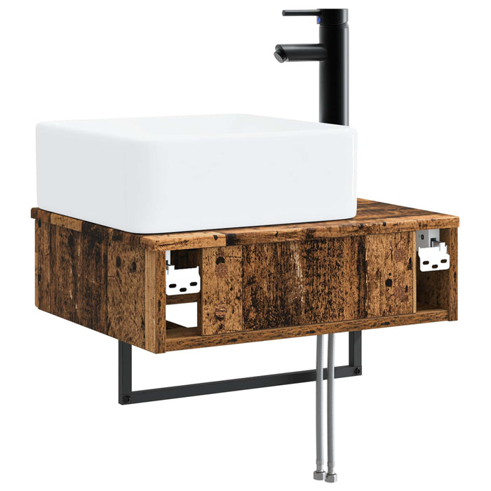 Basin de spălare montat pe perete Lemn vechi 50 x 41 x 39 cm - WALTI WALTI