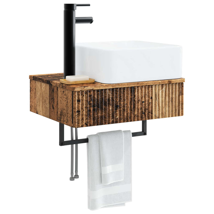 Basin de spălare montat pe perete Lemn vechi 50 x 41 x 39 cm - WALTI WALTI