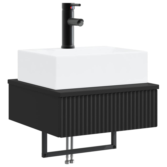 Basin de spălare montat pe perete Negru 40 x 41 x 39 cm - WALTI WALTI