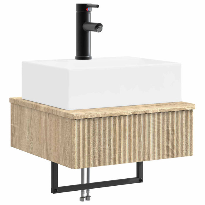 Basin de spălare montat pe perete Stejar Sonoma 40 x 41 x 39 cm - WALTI WALTI