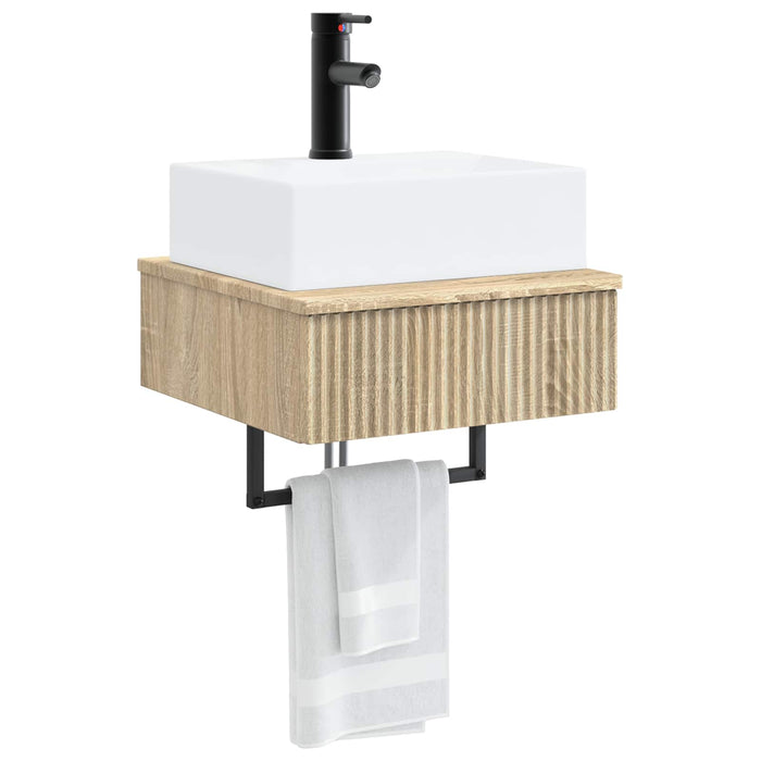 Basin de spălare montat pe perete Stejar Sonoma 40 x 41 x 39 cm - WALTI WALTI