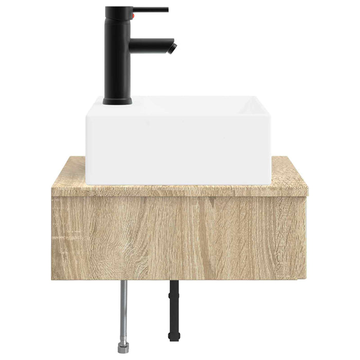 Basin de spălare montat pe perete Stejar Sonoma 40 x 41 x 39 cm - WALTI WALTI