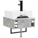 Basin de spălare montat pe perete Gri Beton 40 x 41 x 39 cm - WALTI WALTI
