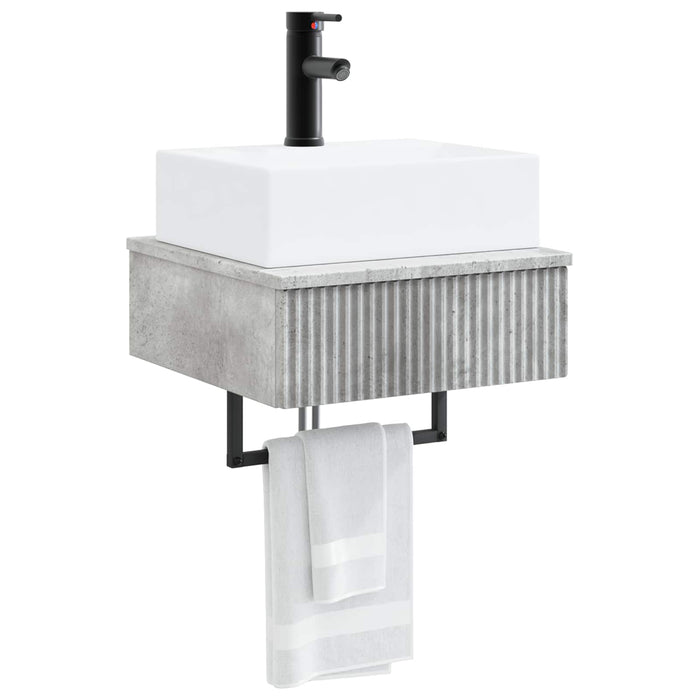 Basin de spălare montat pe perete Gri Beton 40 x 41 x 39 cm - WALTI WALTI