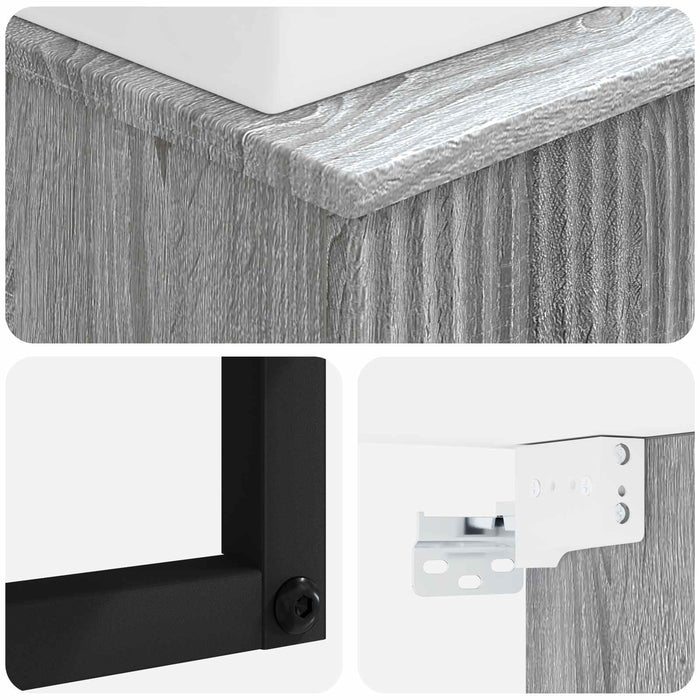 Basin de spălare montat pe perete Sonoma gri 40 x 41 x 39 cm - WALTI WALTI
