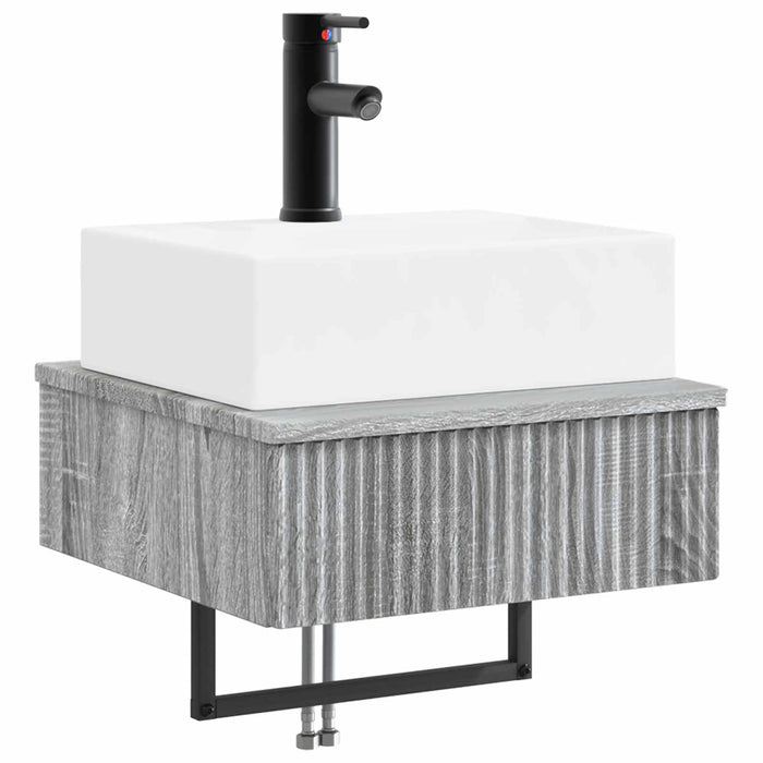 Basin de spălare montat pe perete Sonoma gri 40 x 41 x 39 cm - WALTI WALTI