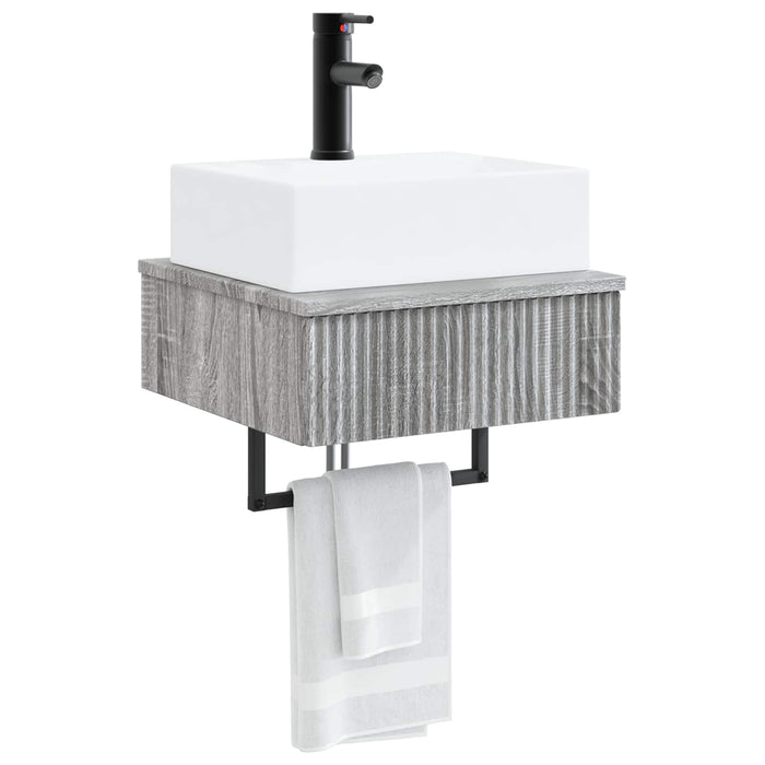 Basin de spălare montat pe perete Sonoma gri 40 x 41 x 39 cm - WALTI WALTI