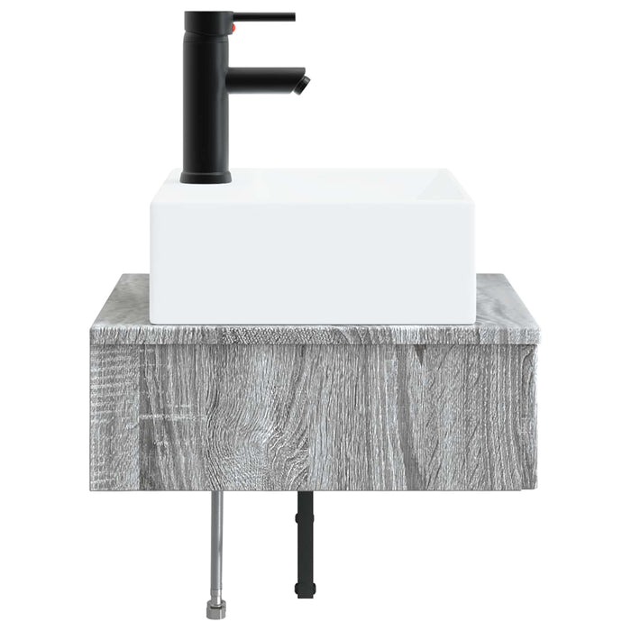 Basin de spălare montat pe perete Sonoma gri 40 x 41 x 39 cm - WALTI WALTI