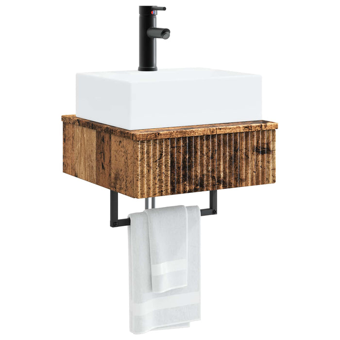 Basin de spălare montat pe perete Lemn vechi 40 x 41 x 39 cm - WALTI WALTI