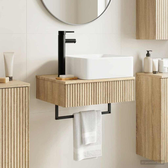 Basin de spălare montat pe perete Stejar Sonoma 53 x 35 x 39 cm - WALTI WALTI
