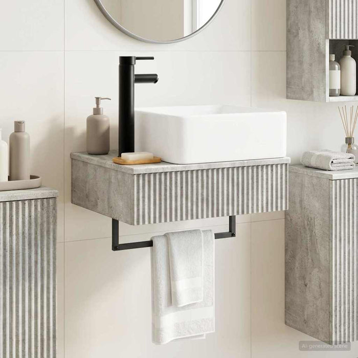 Basin de spălare montat pe perete Gri Beton 53 x 35 x 39 cm - WALTI WALTI