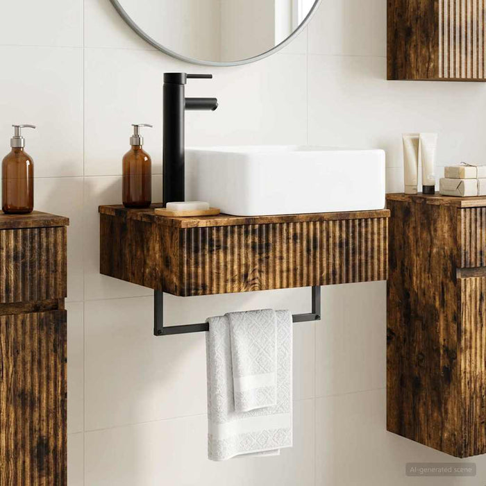 Basin de spălare montat pe perete Stejar fumuriu - WALTI WALTI