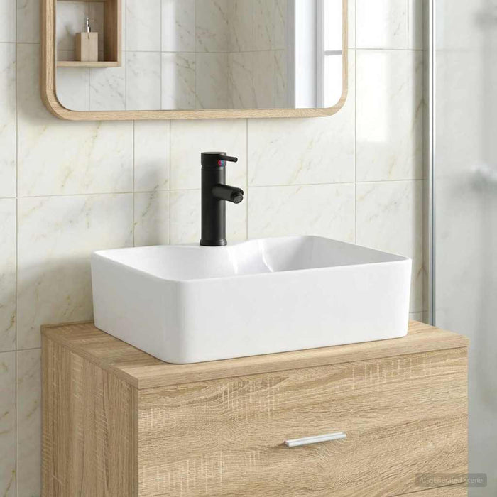 Chiuvetă de baie Negru mat 48,5 x 37,5 x 13 cm Metal - WALTI WALTI