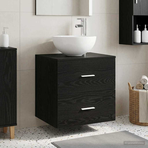 Chiuvetă de baie suspendată Stejar Negru 49,5 x 35 x 63 cm - WALTI WALTI