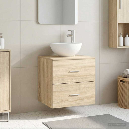 Chiuvetă de baie suspendată Stejar Sonoma 49,5 x 35 x 63 cm - WALTI WALTI