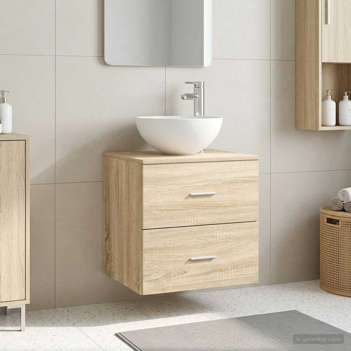 Chiuvetă de baie suspendată Stejar Sonoma 49,5 x 35 x 63 cm - WALTI WALTI