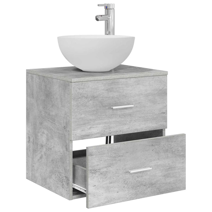 Chiuvetă de baie suspendată Gri Beton 49,5 x 35 x 63 cm - WALTI WALTI