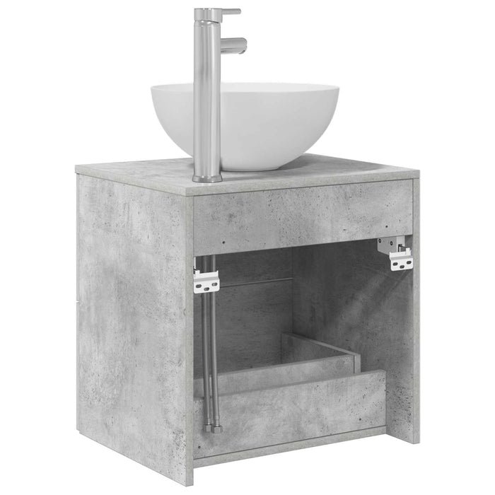 Chiuvetă de baie suspendată Gri Beton 49,5 x 35 x 63 cm - WALTI WALTI