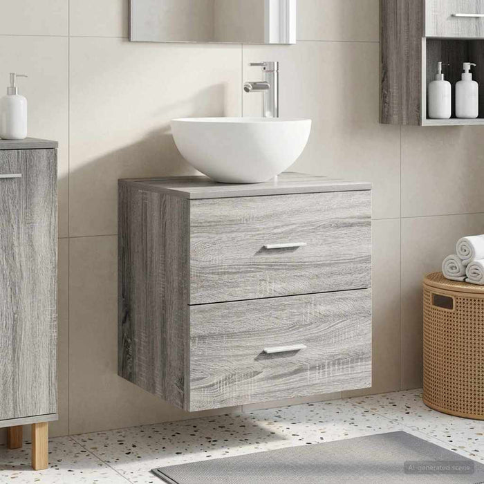 Chiuvetă de baie suspendată Sonoma gri 49,5 x 35 x 63 cm - WALTI WALTI