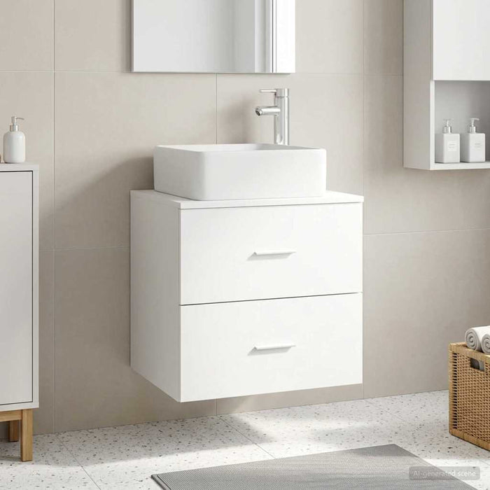 Vanitate cu chiuvetă montată pe perete Alb 53 x 34,5 x 63 cm - WALTI WALTI